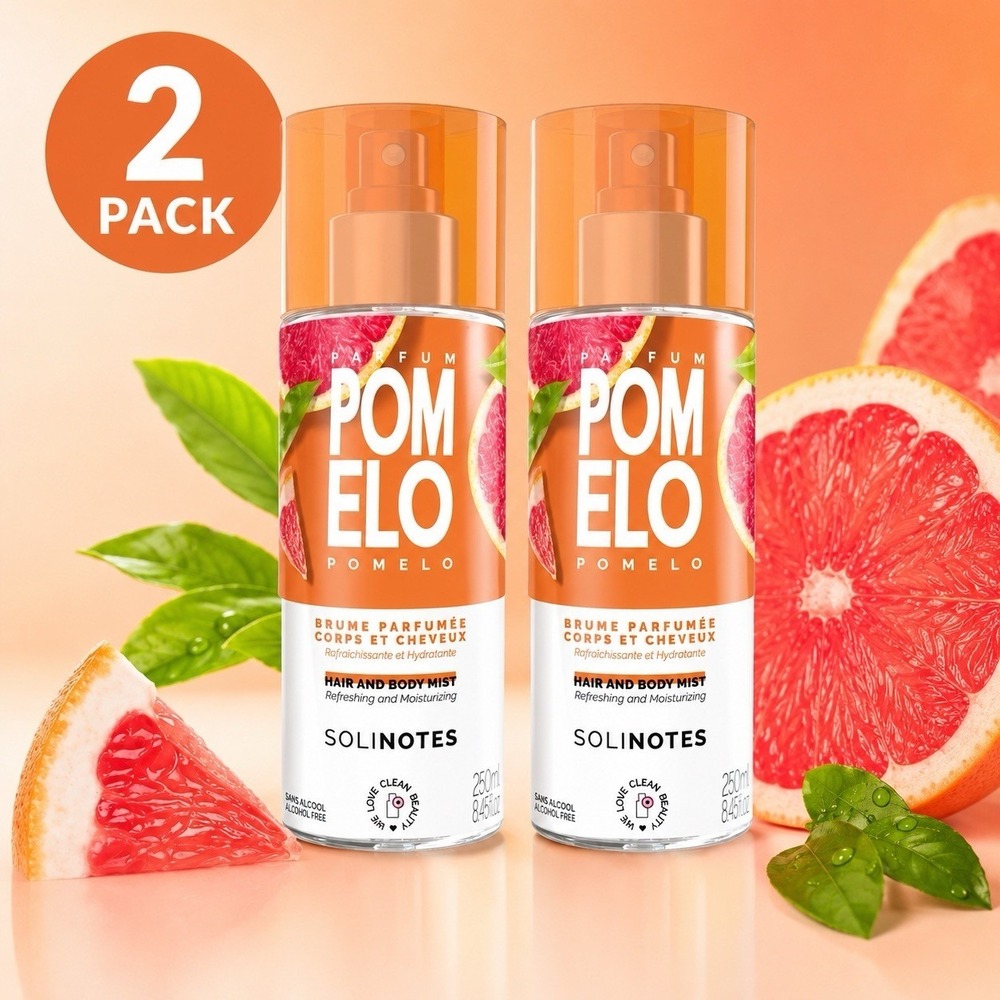 2x Solinotes Pomelo Hair & Body Mist 200ml Citrus Grapefruit Scent,NEW